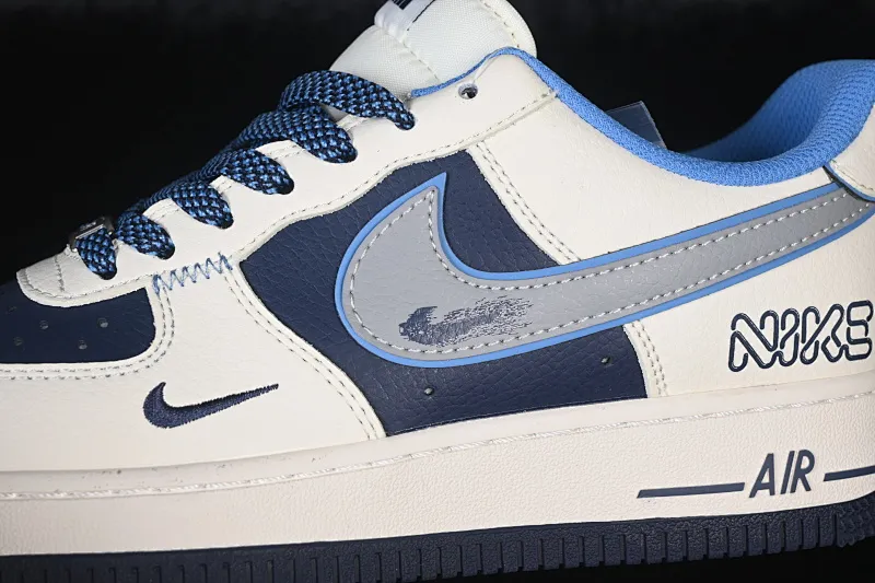 All Categories Nk Air Force 1 Air Force Series Nk Air Force 1 Low Air Force Low Nike Air Force 1'07 Low Beige and Blue Splicing Air Force One Low Casual Sneakers JP8028-067